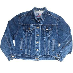 Vintage 90s Chic Blue Denim Jean Jacket, Womens Small